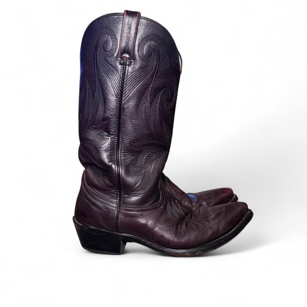 Durango DB4423 Men’s 8.5D Brown Burgundy Leather Western Cowboy Boots Classic